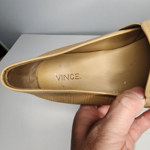 Vince Blair Sneaker Tan Textured Slip On Shoes Size 10 - Picture 5 of 5